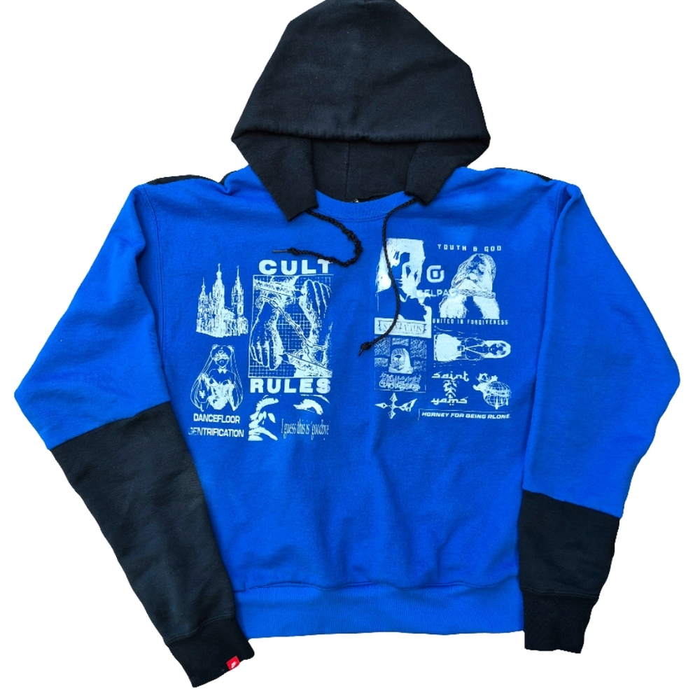 Custom Blue & Black Hoodie